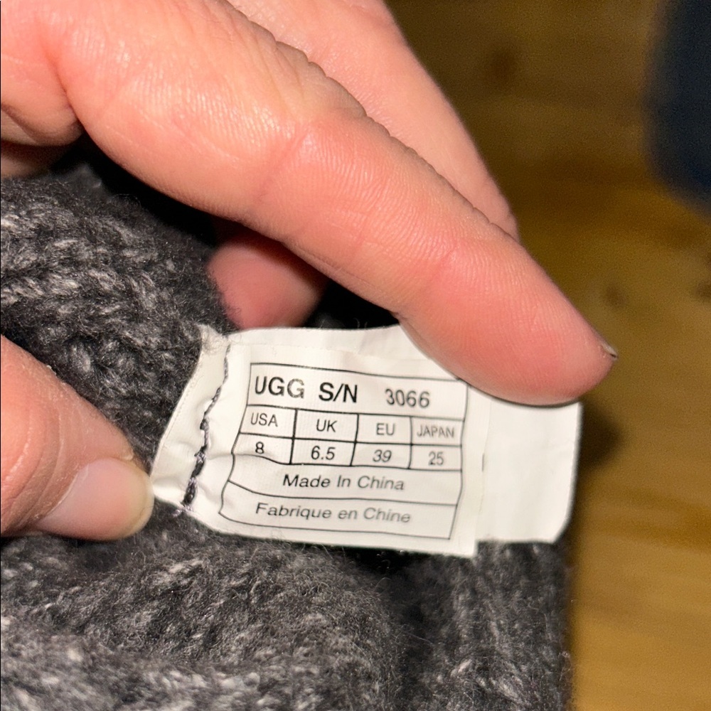 Uggs Cozy Gray Knit Button Boots - Picture 9 of 13